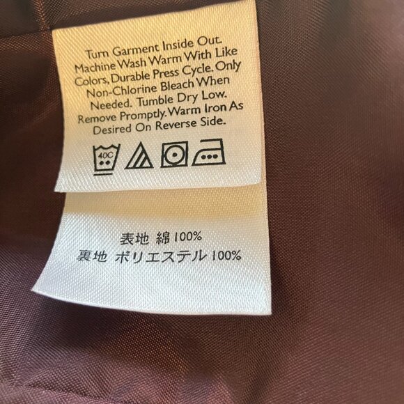 Eddie Bauer Eggplant Velvet Jacket with Satin Ribbon Tie Front Size 2P - Picture 3 of 5